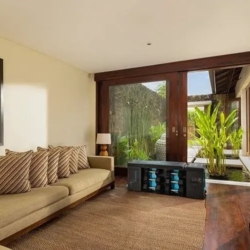 The suar comfortable media room large sofa television garden view seminyak 870x500