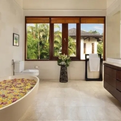 The suar luxurious bathroom flower petal bathtub double vanity seminyak 870x500