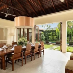 The suar open living dining space pool view stylish decor seminyak 870x500