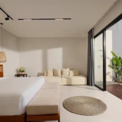 Villa ananya modern minimalist master bedroom with direct access to a private pool seminyak 870x500