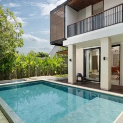 Villa ananya private villa swimming pool stylish hanging chair lush greenery seminyak 870x500